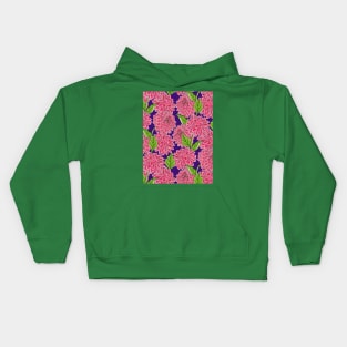 Dahlia Floral Pattern Kids Hoodie